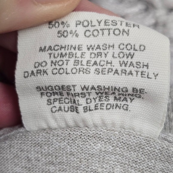 Vtg Adidas Shirt Mens Large Gray Short Sleeve Pullover Front Pocket Trefoil READ - Picture 8 of 15